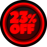 etiqueta promoção de sexta-feira negra de botão de desconto de 23 por cento para grandes vendas png