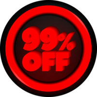 TAG 99 PERCENT DISCOUNT BUTTON BLACK FRIDAY PROMOTION FOR BIG SALES png