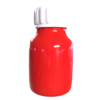 garrafa de remédio vermelho modelagem 3d png