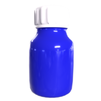 mörk blå medicin flaska 3d modellering png