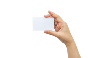 hand holding card isolated background png