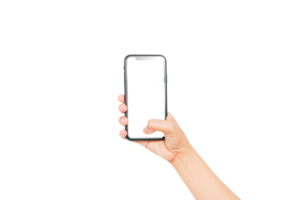 hand innehav mobil telefon isolerat bakgrund png