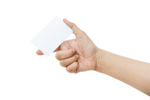 mano que sostiene la tarjeta de fondo aislado png