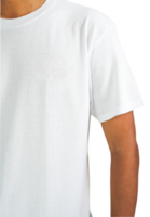 Mann im weißen T-Shirt auf isoliertem Hintergrund png