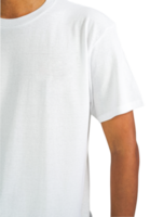 homme en t-shirt blanc sur fond isolé png