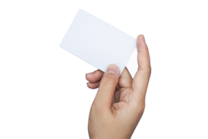 hand holding card isolated background png