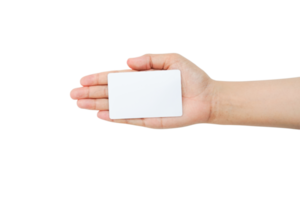 hand holding card isolated background png
