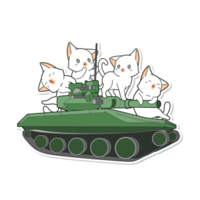 cute cat and vehicle cartoon png