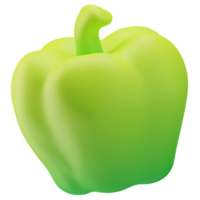 icono vegetal de paprika, ilustración 3d png
