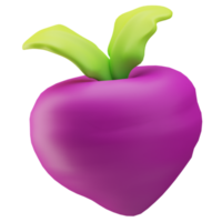 Rettich-Gemüse-Symbol, 3D-Illustration png