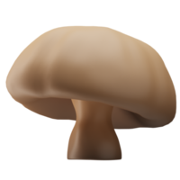 ícone de cogumelo vegetal, ilustração 3d png