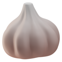 Knoblauch-Gemüse-Symbol, 3D-Illustration png
