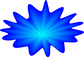 blauw ster bloem vorm sticker etiket glanzend decoratie abstract achtergrond illustratie png