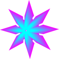 blomma stjärna form klistermärke märka glansig dekoration abstrakt bakgrund illustration png