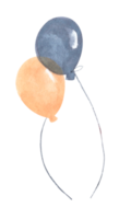 Watercolor air balloons. Greeting decor. png