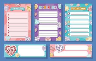 Journal Table with Heart Element Template vector
