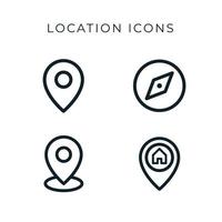 conjunto de iconos de ubicación
