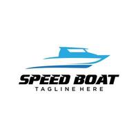Speed boat logo design vector