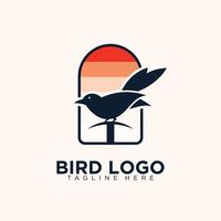 diseño de logotipo de pájaro moderno para marca de empresa comercial vector
