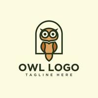 Vintage owl logo design for business company or community vector