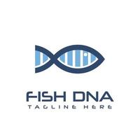 Fish dna logo design for business company vector