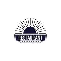 Vintage restaurant logo design vector
