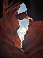 sky view of Lower Antelope Canyon in Arizona photo