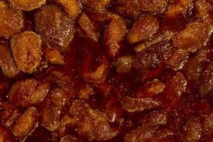 Jam from figs, texture and pattern of home-brewed jam. Soft focus. photo