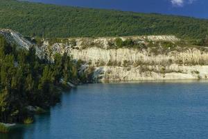 The lake was formed on the site of a former chalk quarry. photo