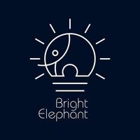 Elephant, logo, bright, animal, education, idea, creative,  map modern vector, illustration, romanArts49 vector