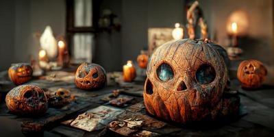 Halloween day eyes of Jack O' Lanterns trick or treating Samhain All Hallows' Eve All Saints' Eve All hallowe'en spooky Horror Ghost Demon background October 31 photo