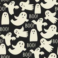 Ghost boo halloween pattern vector