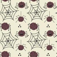 Spider web Halloween pattern vector