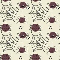 Spider web Halloween pattern vector