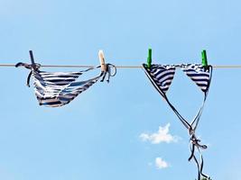 bikini suit drying in wind photo