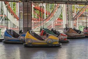 Bumper cars in amusing park photo