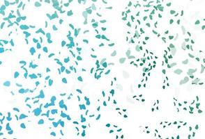Light blue, green vector template with memphis shapes.