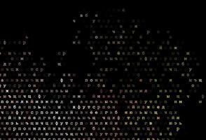 Dark green, red vector pattern with ABC symbols.