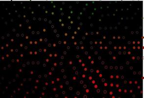 Dark Green, Red vector pattern with spheres.