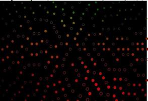 Dark Green, Red vector pattern with spheres.