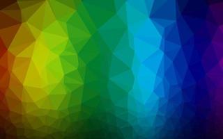 Light Multicolor, Rainbow vector shining triangular background.