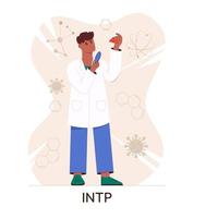 concepto de tipos de persona mbti. socionics mbti. test de personalidad. ilustración vectorial plana vector