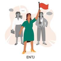 concepto de tipos de persona mbti. socionics mbti. test de personalidad. ilustración vectorial plana vector