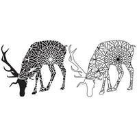 Deer Coloring page Free Vector