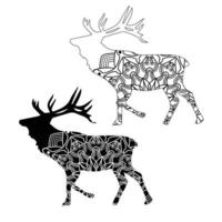 Deer Coloring page Free Vector