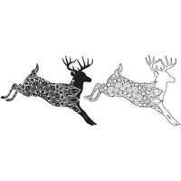 Deer Coloring page Free Vector