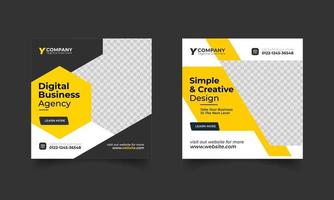 creative business marketing banner for social media post template vector