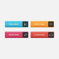 Colorful web buttons Vector illustration. Action button vector design