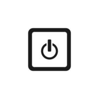 Power button vector icon on white background