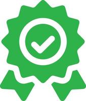 green badge correct mark icon. green Approved icon. certified medal icon. Approval check symbol collection vector